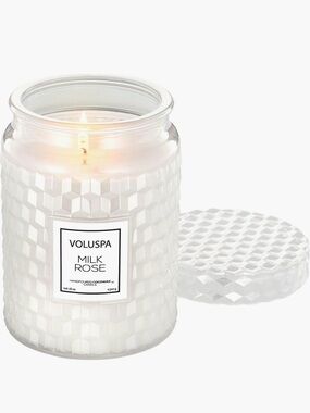 New Anthropologie Voluspa Milk Rose candle